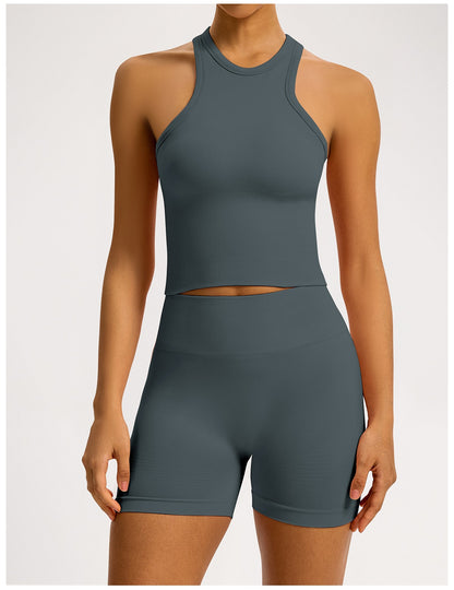 Short Sculptline™ Costa — Grigio Scuro, indossato (3)