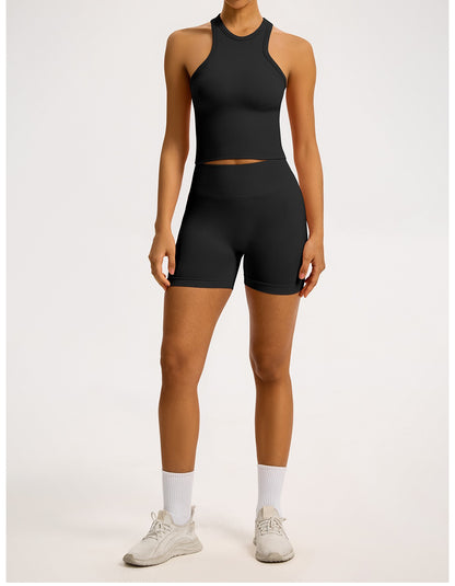Short Sculptline™ Costa — Nero, indossato (1)