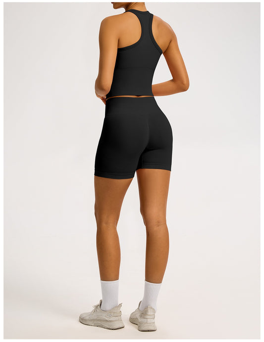 Short Sculptline™ Costa — Nero, indossato (3)