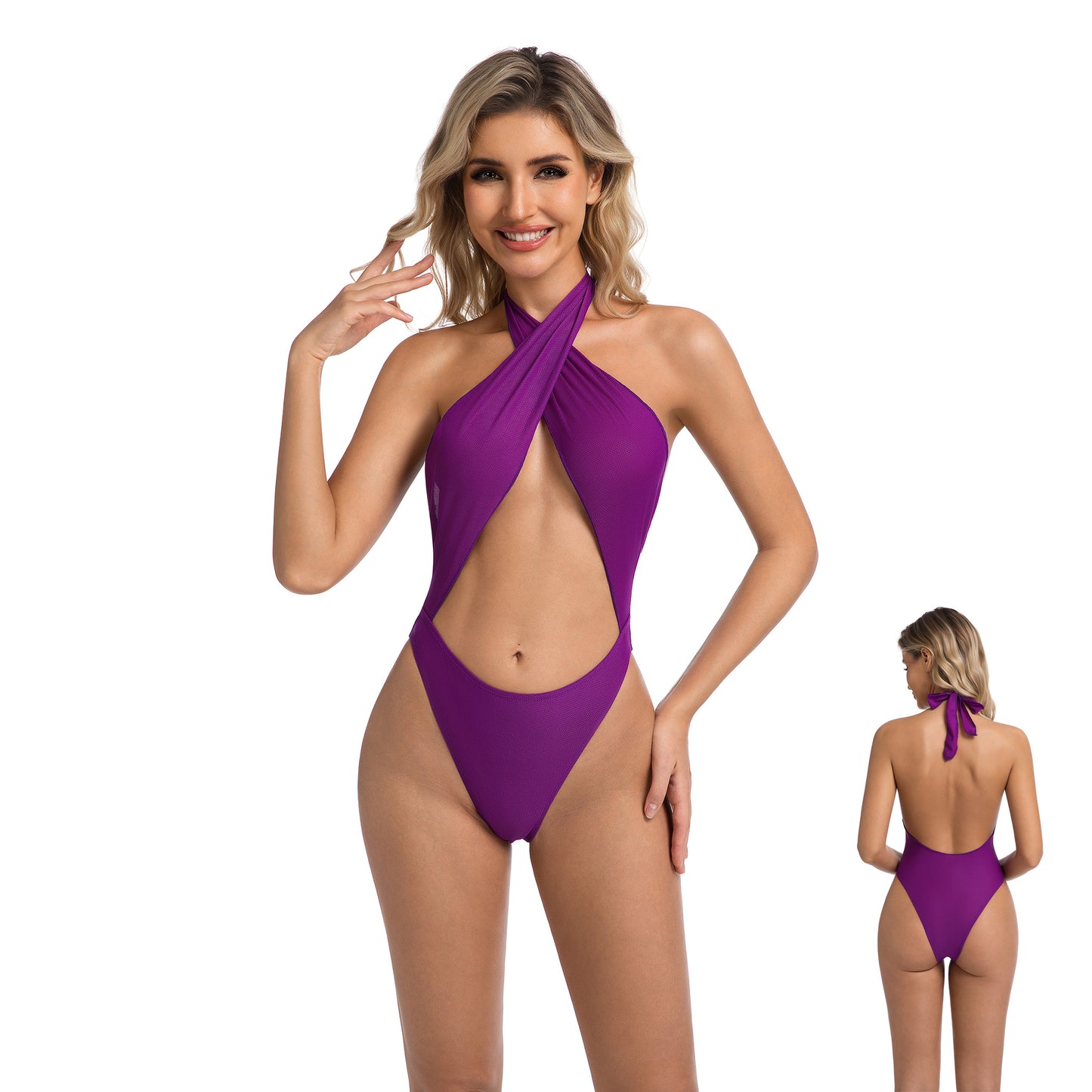 Nexia | halter cutout swimsuit