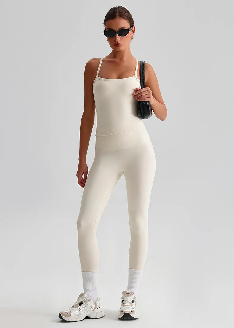 Leggings Vita Alta con Cucitura a V Posteriore