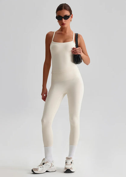 Leggings Vita Alta con Cucitura a V Posteriore