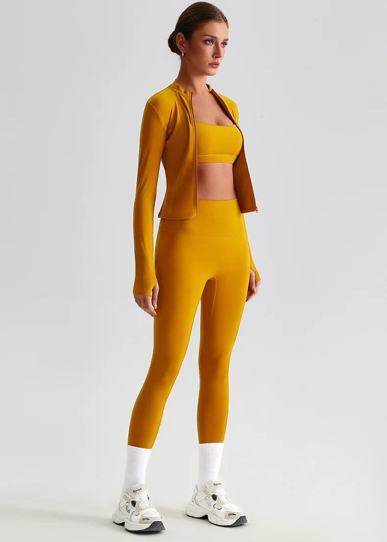 Leggings a Vita Alta con Cucitura a V sul Retro