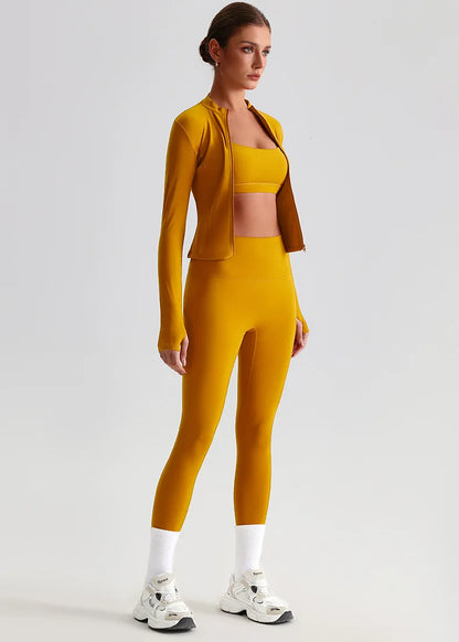 Leggings a Vita Alta con Cucitura a V sul Retro