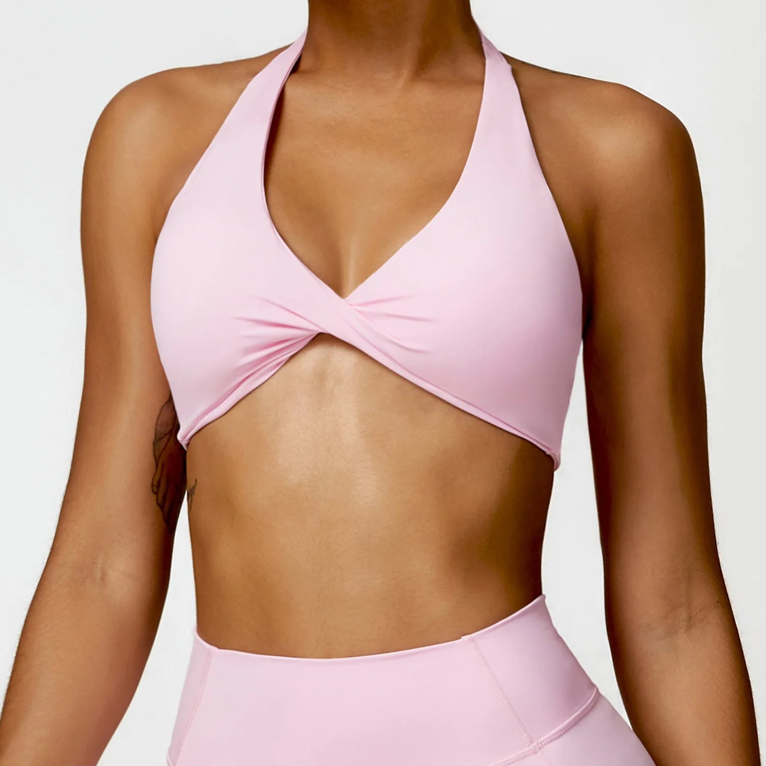 Set Reggiseno Halter e Leggings Vita Alta