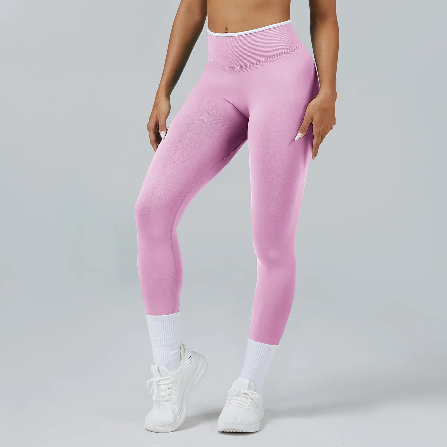 Set Coordinato Reggiseno Sportivo e Leggings Vita Alta Senza Cuciture