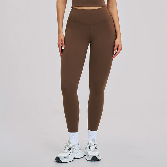 High-Waisted 7/8-Length Leggings with V-Seam