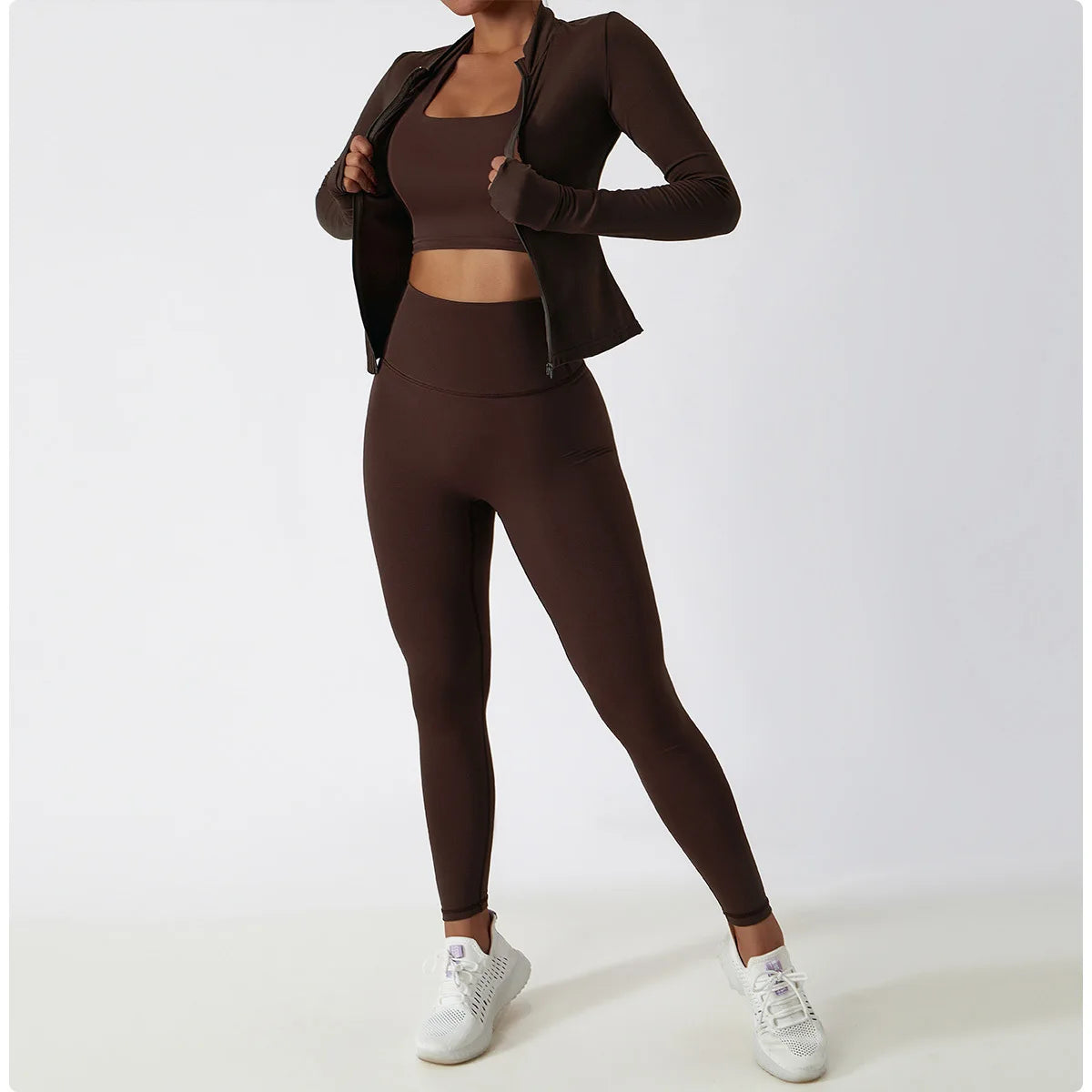 Giacca Sportiva Slim con Zip Integrale, Collo alla Coreana e Fori per il Pollice
