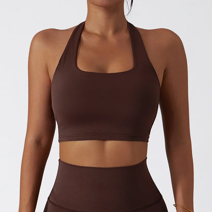Set Sportivo Reggiseno Halter e Leggings Vita Alta