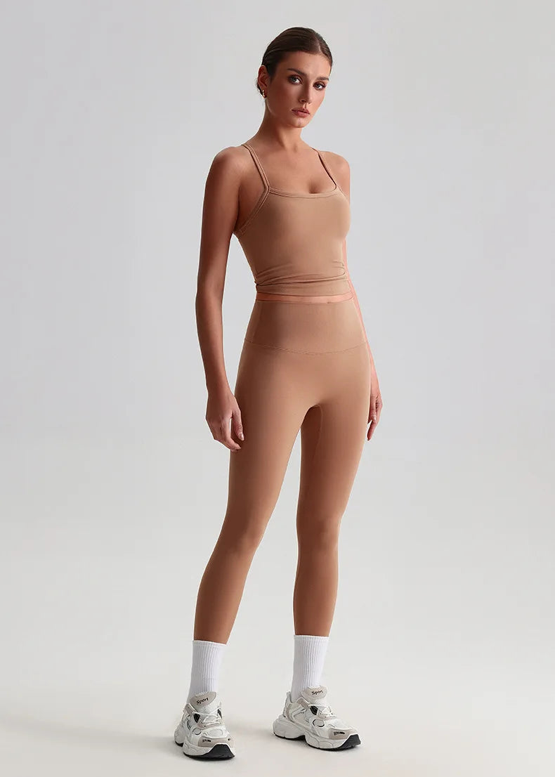 Leggings Vita Alta con Cucitura a V Posteriore