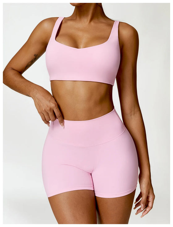 Sports Bra and Matching Shorts Set