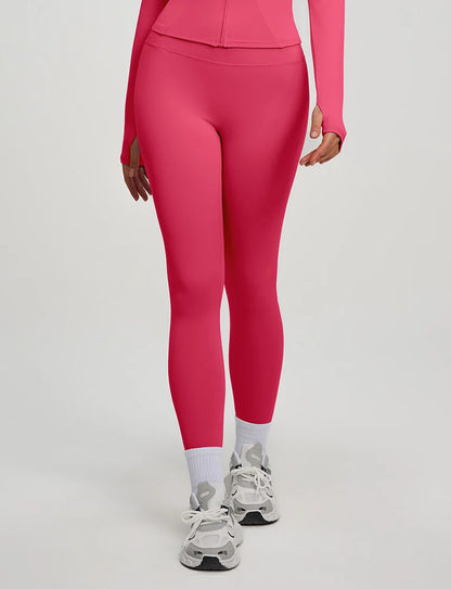 Leggings Vita Alta Modellanti con Cucitura a V Posteriore - Fucsia