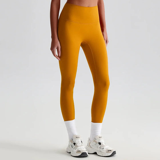 High-Waisted Leggings with Back V-Seam