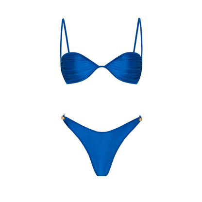 Set Mare 3 Pezzi Bandeau Push-Up con Pareo