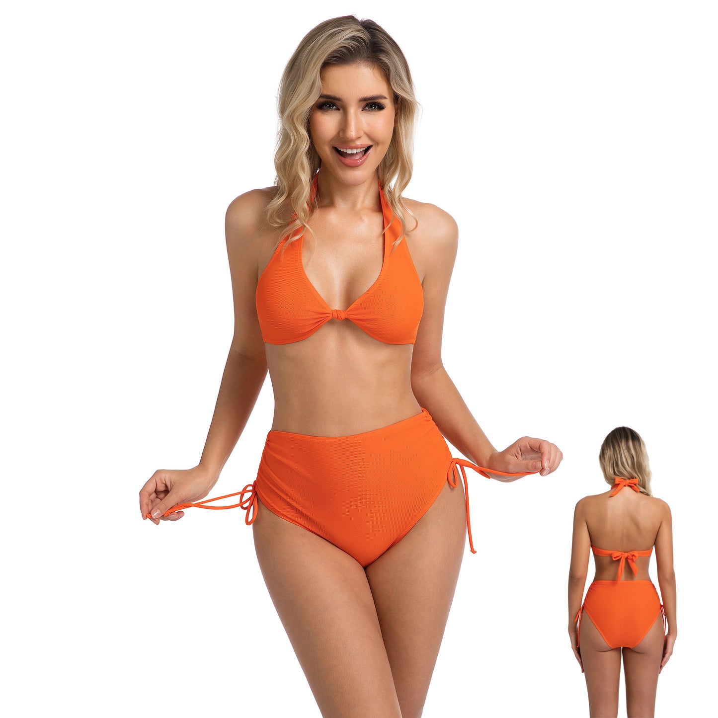 Leia | bikini halter twist vita alta