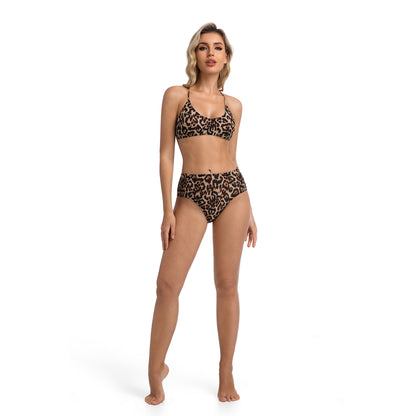 Leya | bikini leopard bralette vita alta
