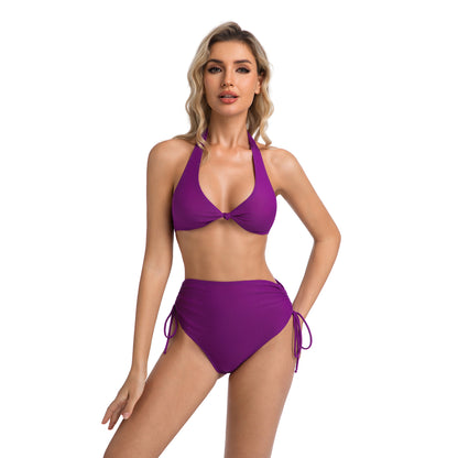 Leia | bikini halter twist vita alta