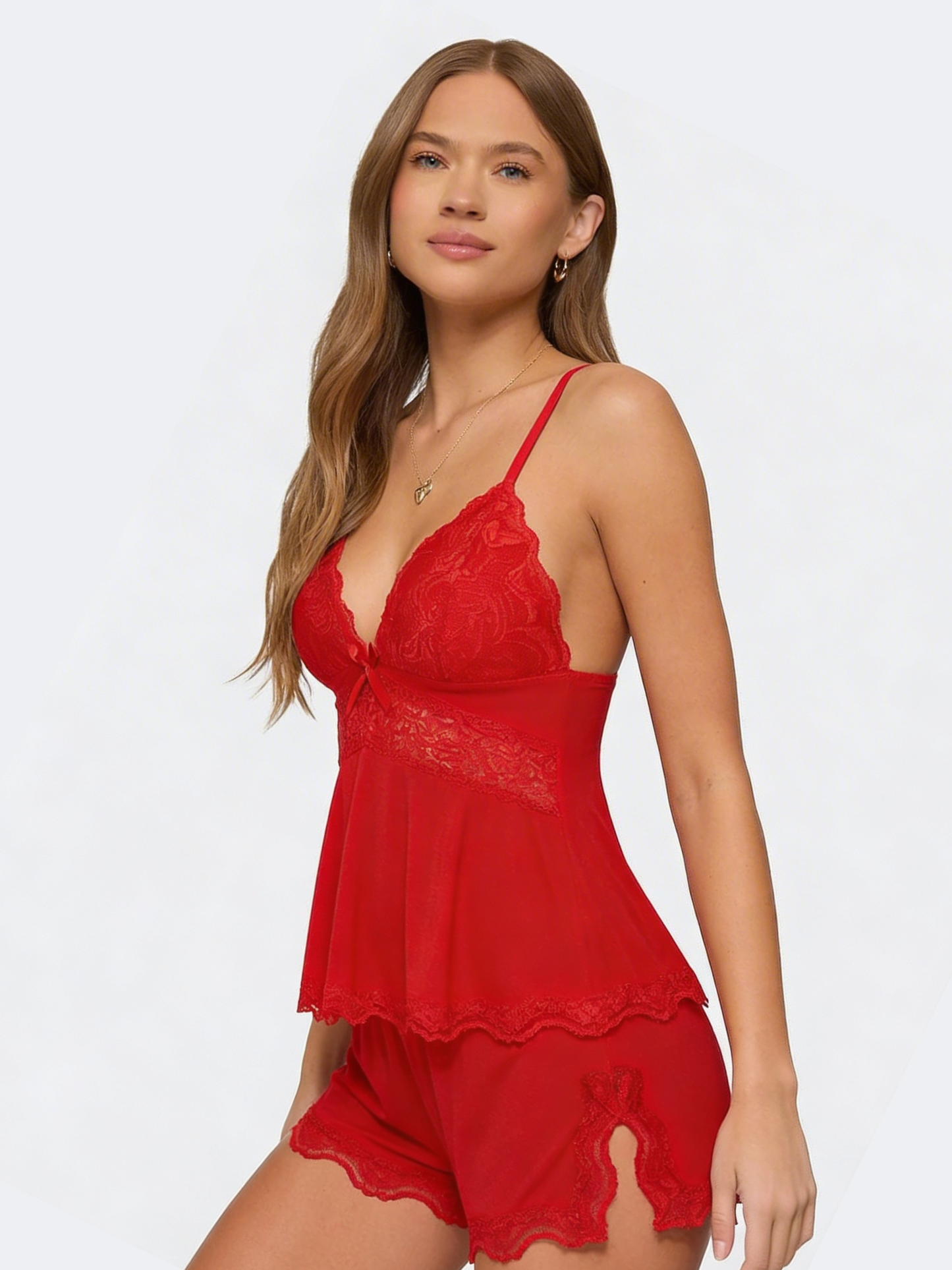 Nyxa set pigiama pizzo dettaglio