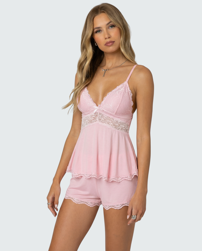 Nyxa set pigiama pizzo dettaglio