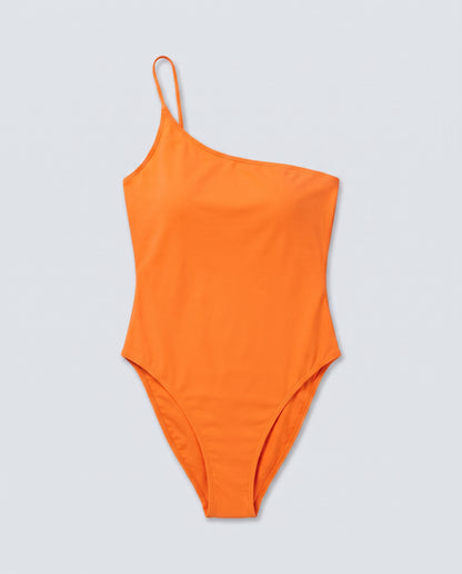 Arancione · Cairo costume monospalla tan-through Rolvea (flat-lay)