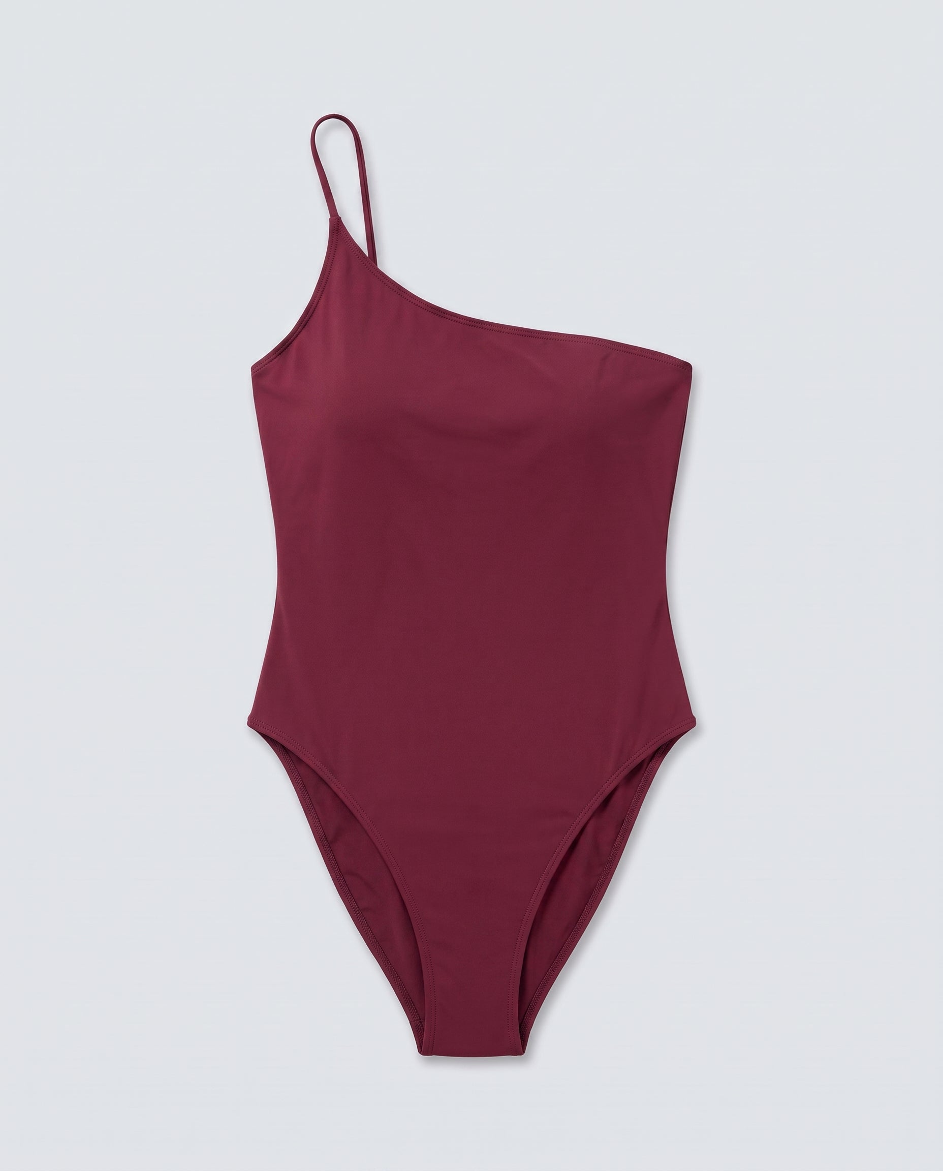 Bordeaux · Cairo costume monospalla tan-through Rolvea (flat-lay)