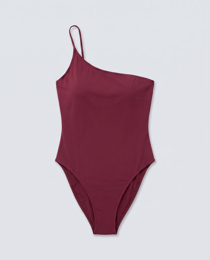 Bordeaux · Cairo costume monospalla tan-through Rolvea (flat-lay)