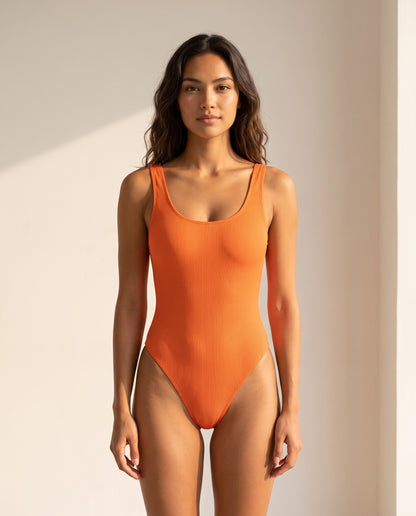Caramel costume intero tan-through arancione - vestibilita fronte