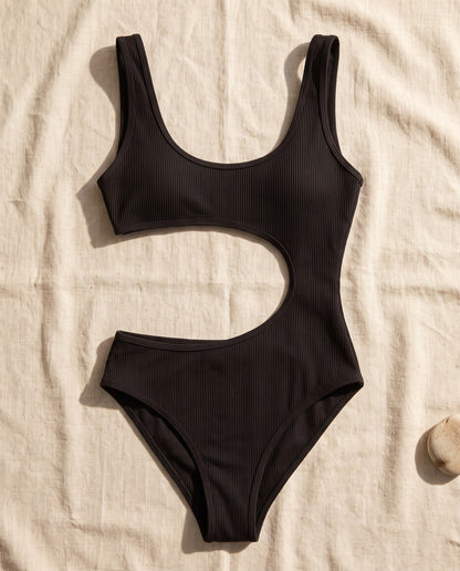 Solaro | Costume intero nero tan-through — still life