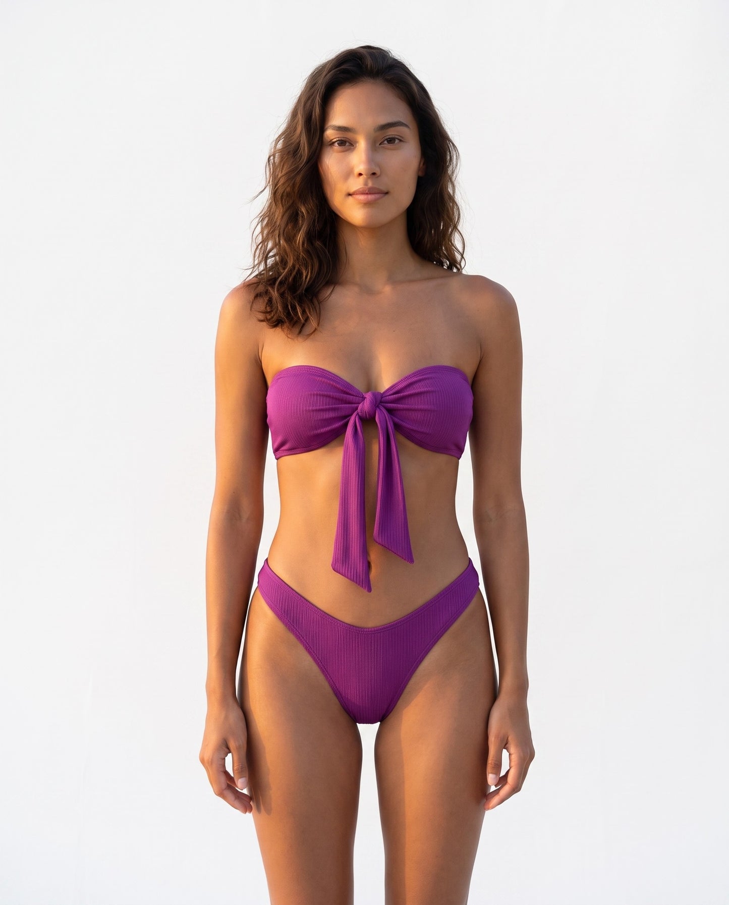 Khloey bikini tan-through Rolvea — viola, vestibilita fronte