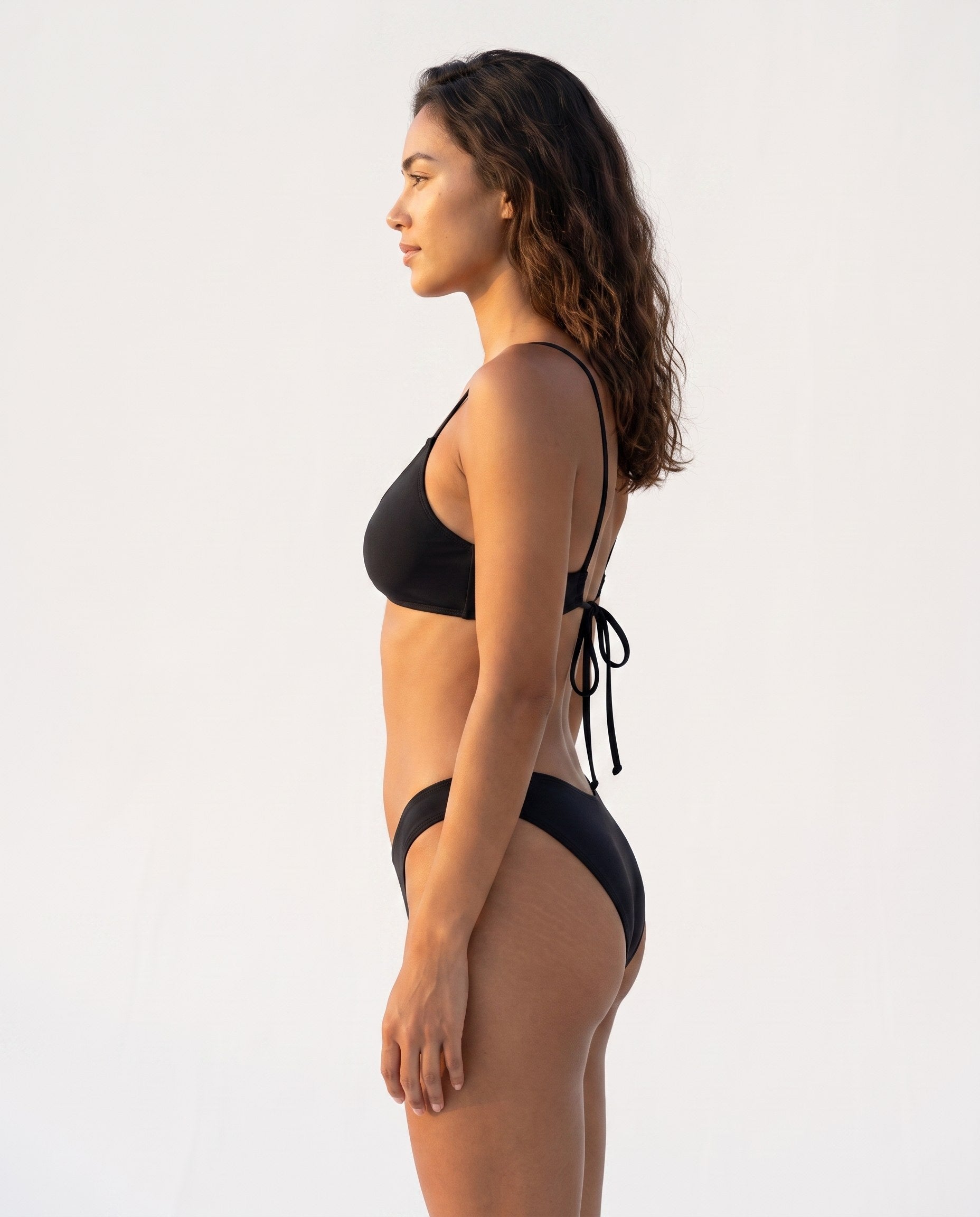 Thalia bikini tan-through Rolvea — nero, vestibilita di lato