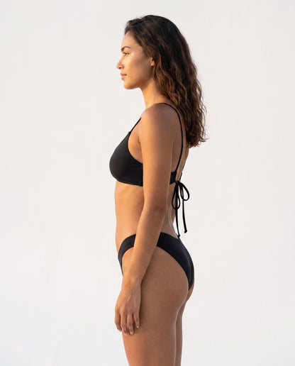 Thalia bikini tan-through Rolvea — nero, vestibilita di lato