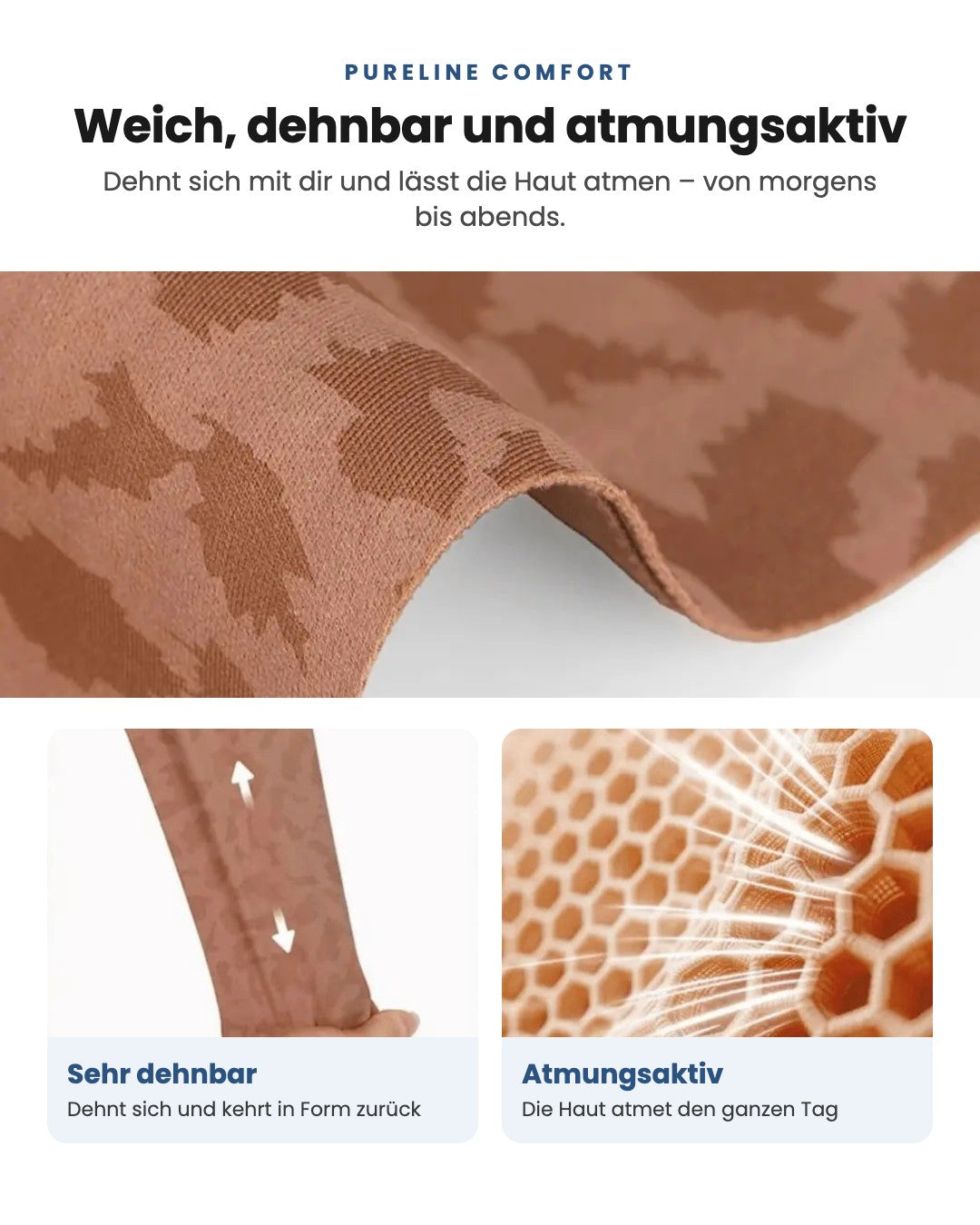 Pureline Comfort BH: weiches, sehr dehnbares und atmungsaktives Material