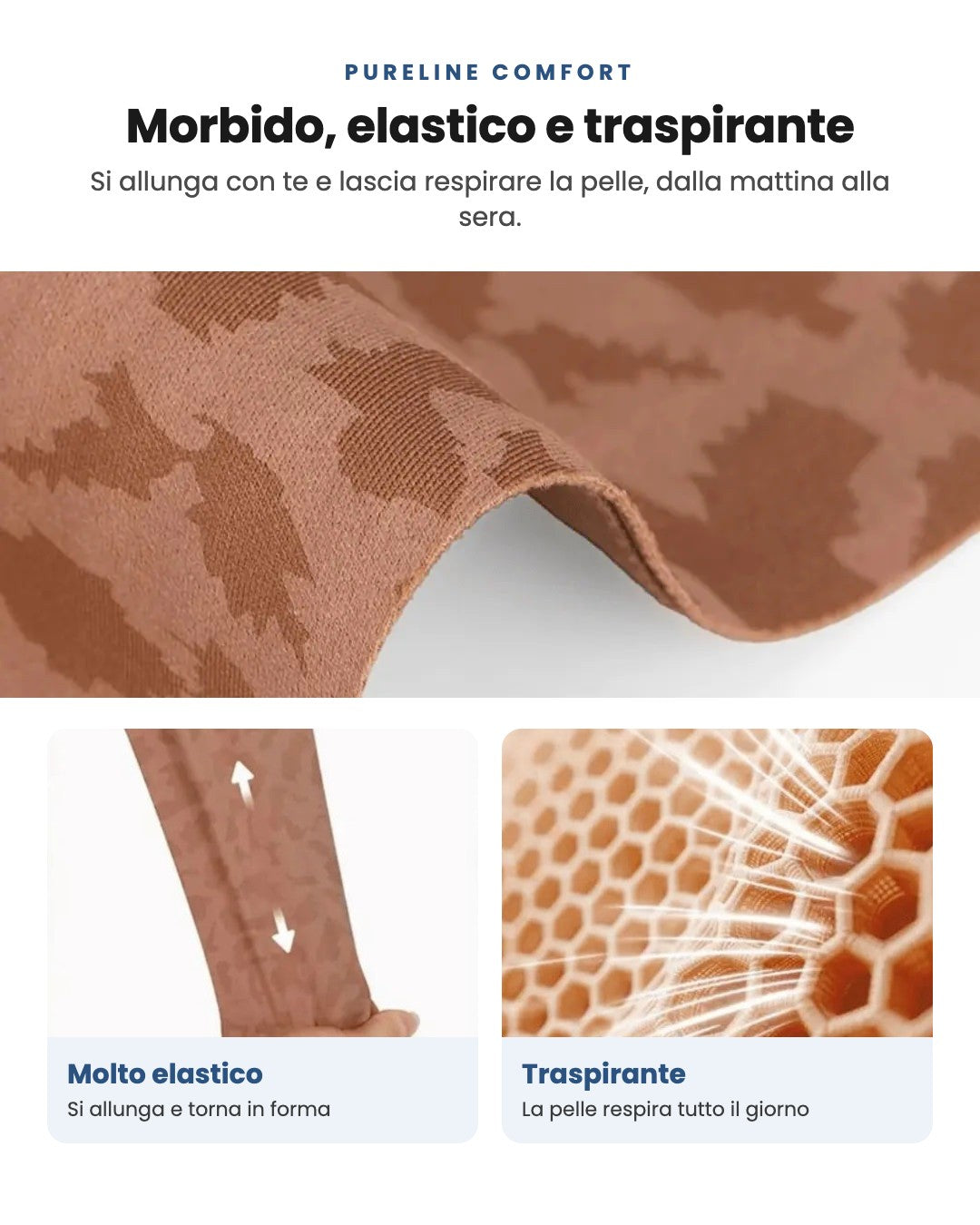 Reggiseno Pureline Comfort: tessuto morbido, molto elastico e traspirante