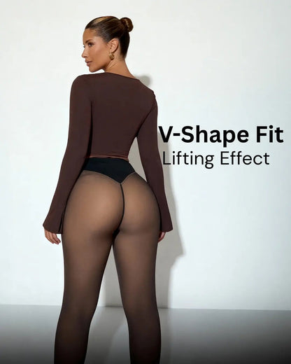 Collant Termici Modellanti — vestibilità a V, effetto lifting dei glutei