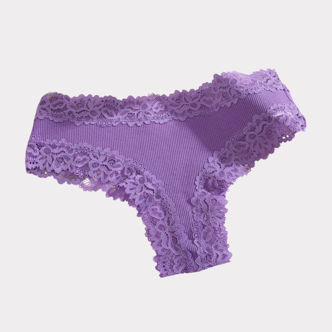 Tanga Pureline in cotone con bordo in pizzo – Pagane 4, ricevine 8 — foto 6