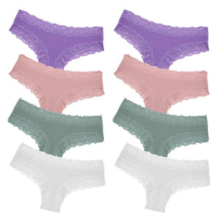 Pureline Cotton Lace Thong – Pay for 4, get 8