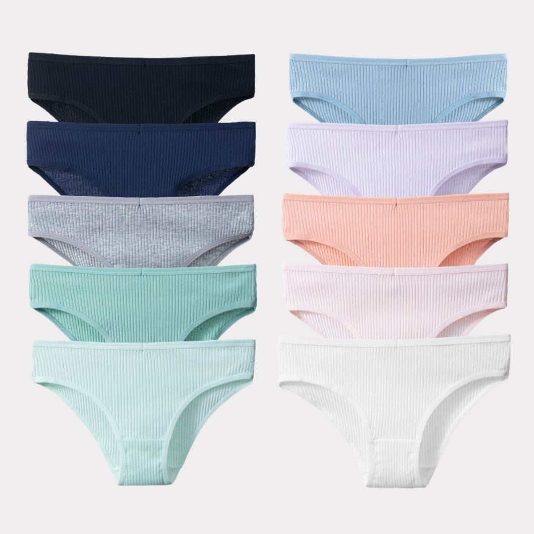 Slip Pureline in cotone antibatterico – Pagane 5, ricevine 10 · Colori assortiti