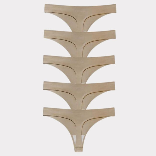 5 × Tanga Invisibile Pureline in omaggio · inclusi nei 10 del pack · Toni chiari