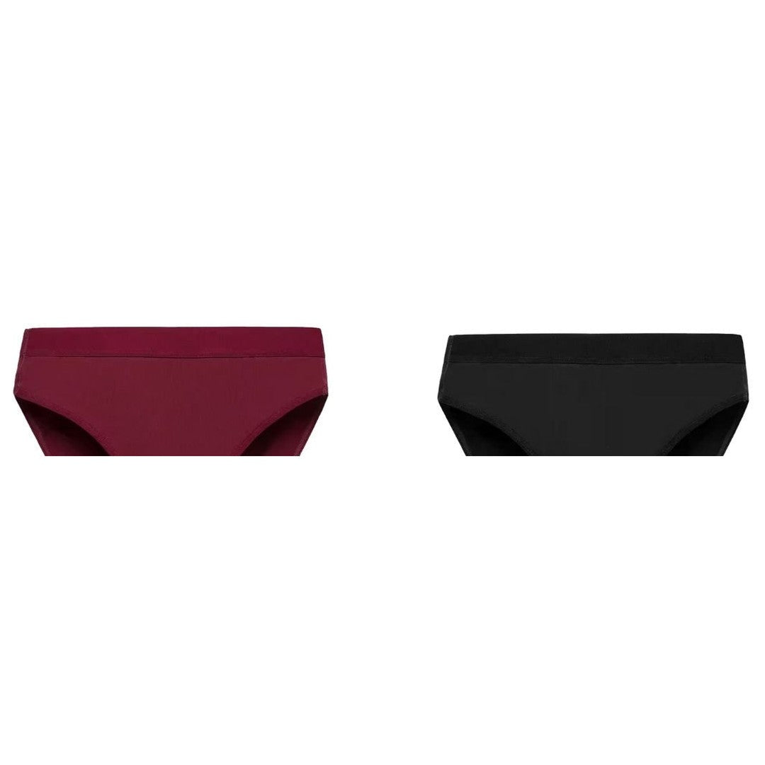 2 × Slip Vita Media Pureline in omaggio · inclusi nei 5 del pack · Bordeaux e nero