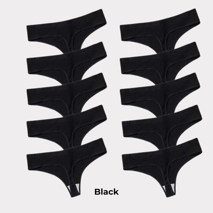 Tanga ComfortCotton [Antibatterico] – Pagane 5, Ricevine 10 · Nero