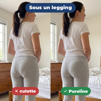 Sous un legging : culotte classique contre tanga Pureline