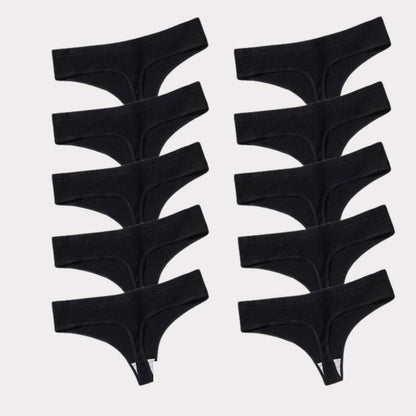 Pack Nero: 10 tanga Pureline