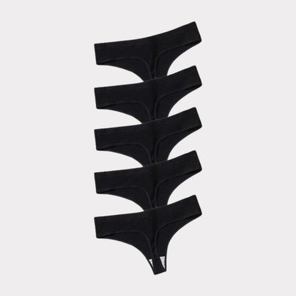 5 tanga Pureline in omaggio · inclusi nei 10 del pack · Nero